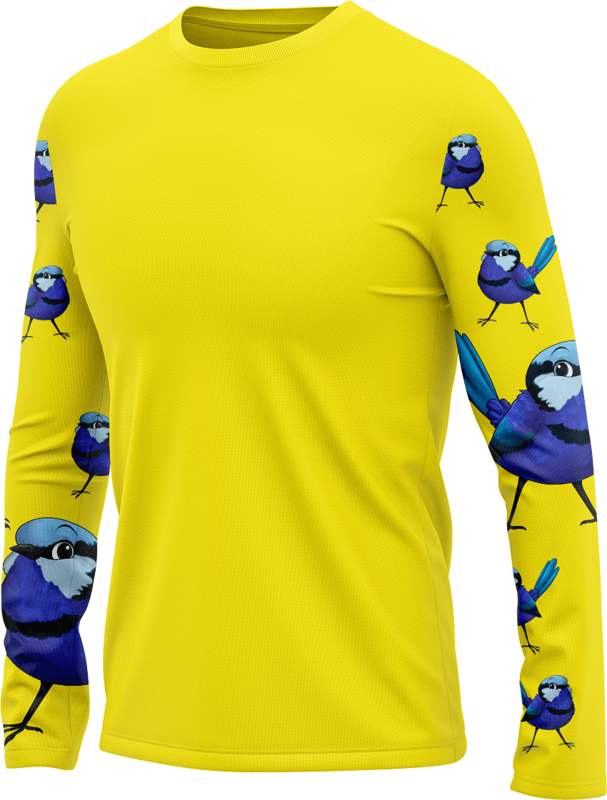 Blue Wren Rash Shirt Long Sleeve - fungear.com.au