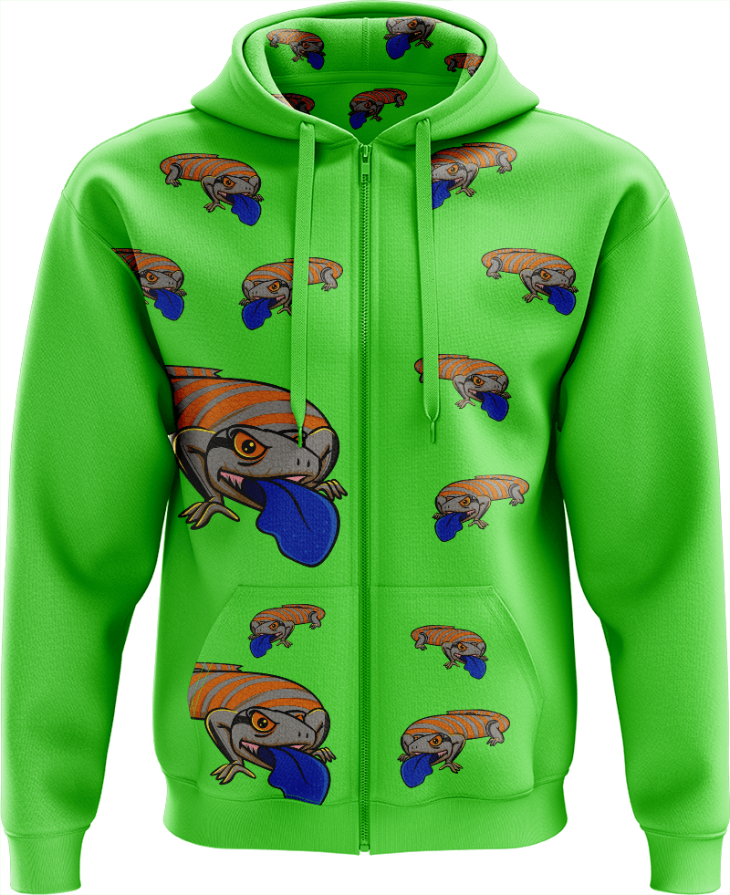 Bluey Lizard Full Zip Hoodies Jacket - fungear.com.au