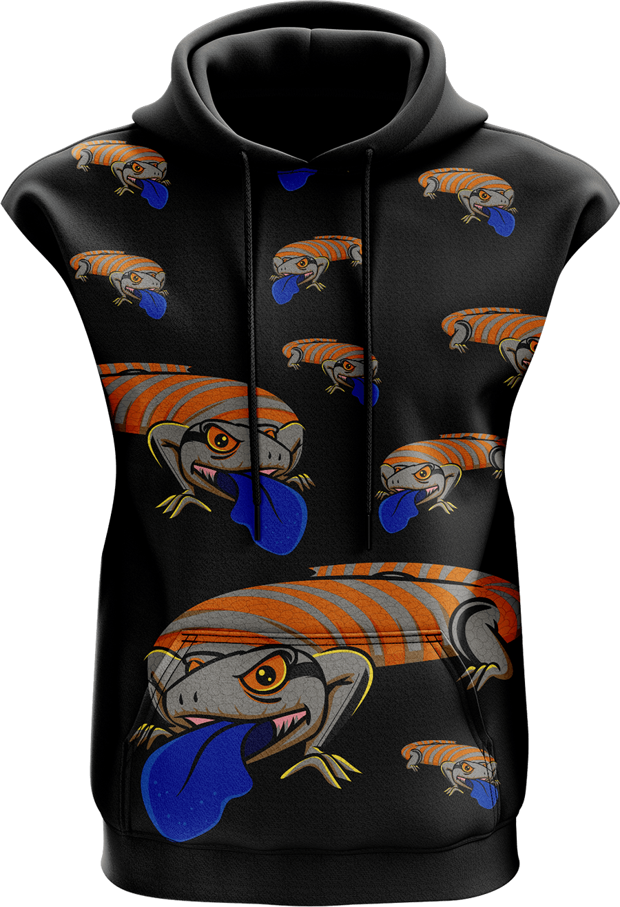Bluey Lizard Sleeveless Hoodie - fungear.com.au