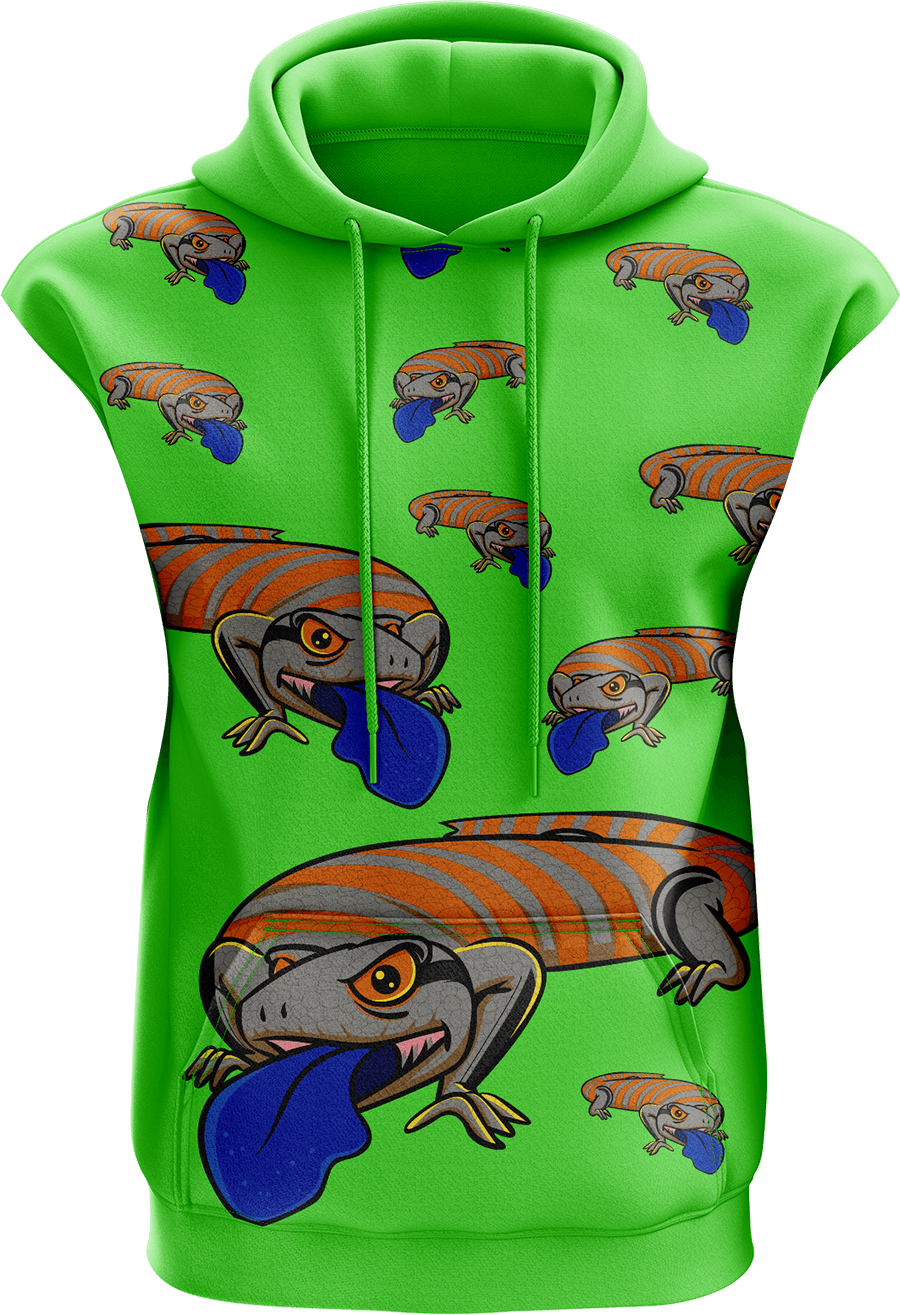 Bluey Lizard Sleeveless Hoodie - fungear.com.au
