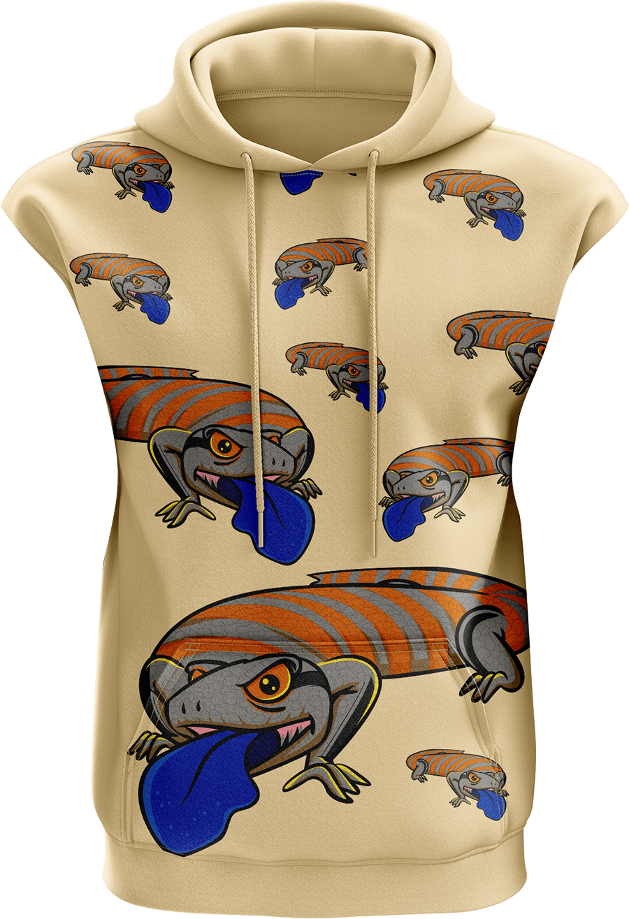 Bluey Lizard Sleeveless Hoodie - fungear.com.au