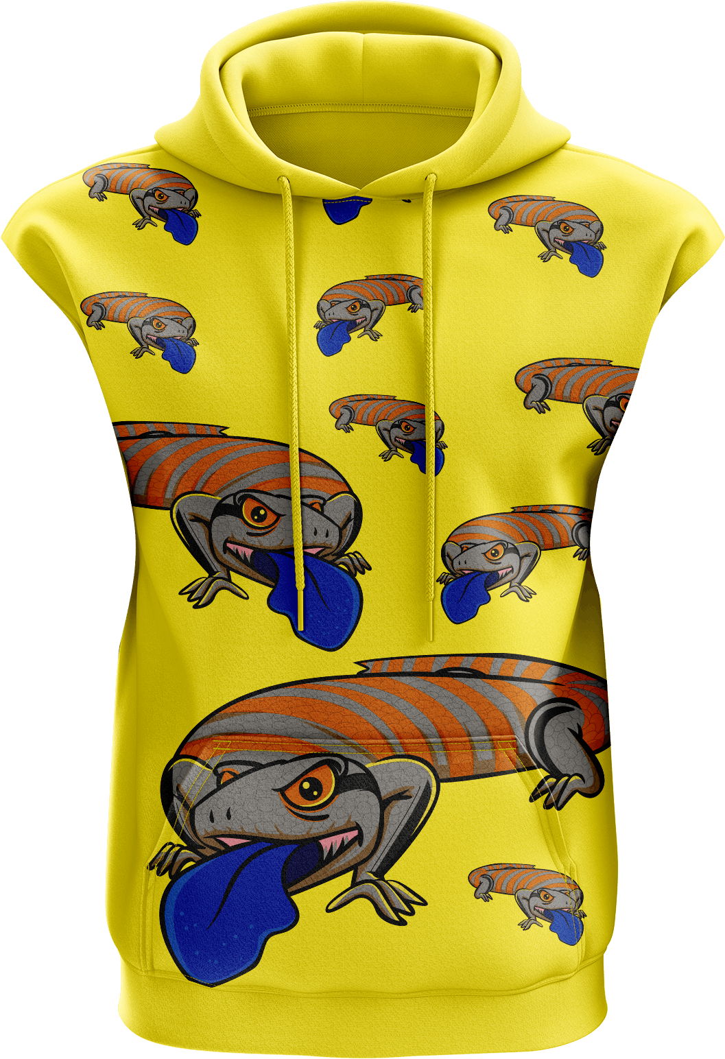 Bluey Lizard Sleeveless Hoodie - fungear.com.au