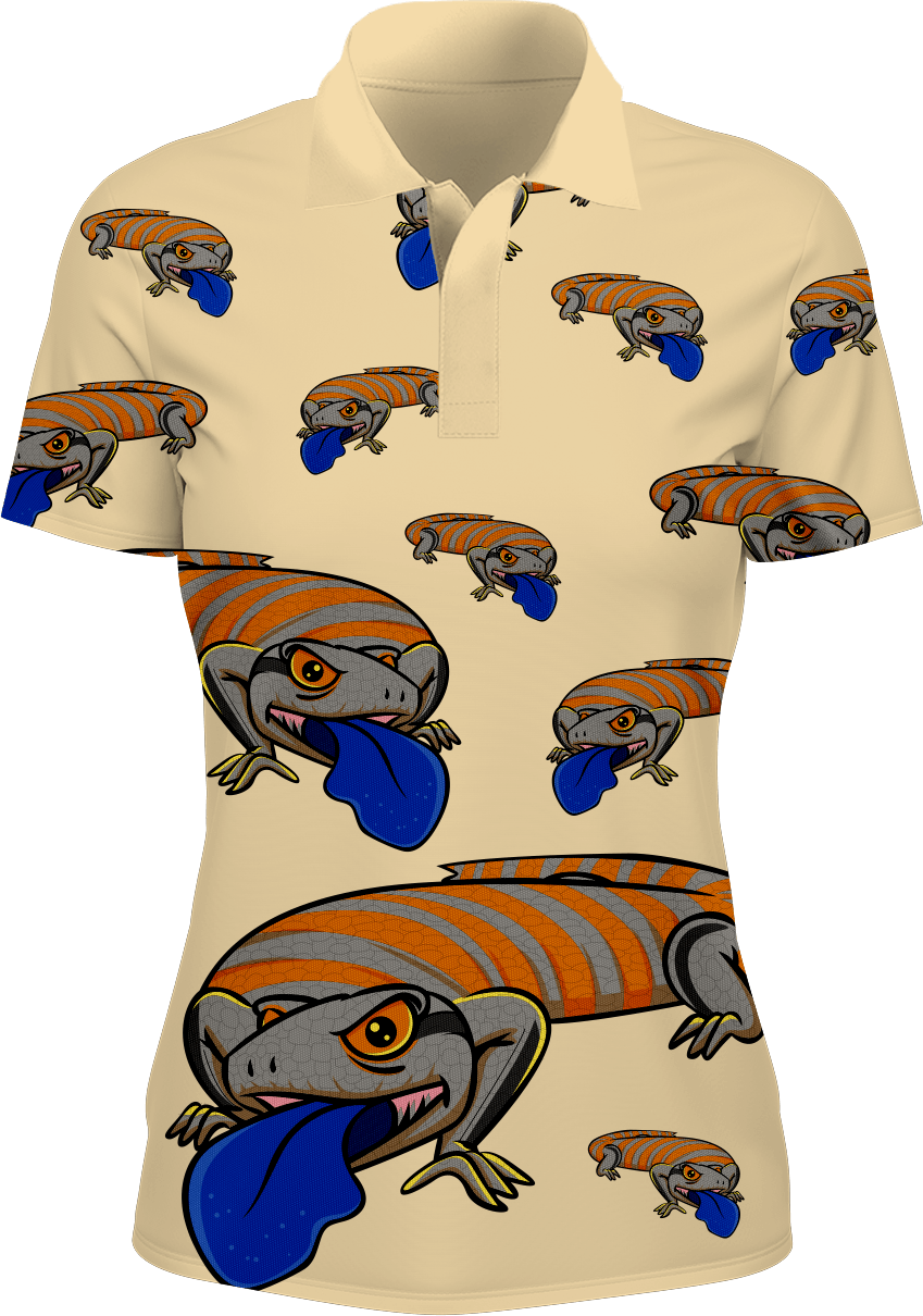 Bluey Lizard Women's Polo - fungear.com.au