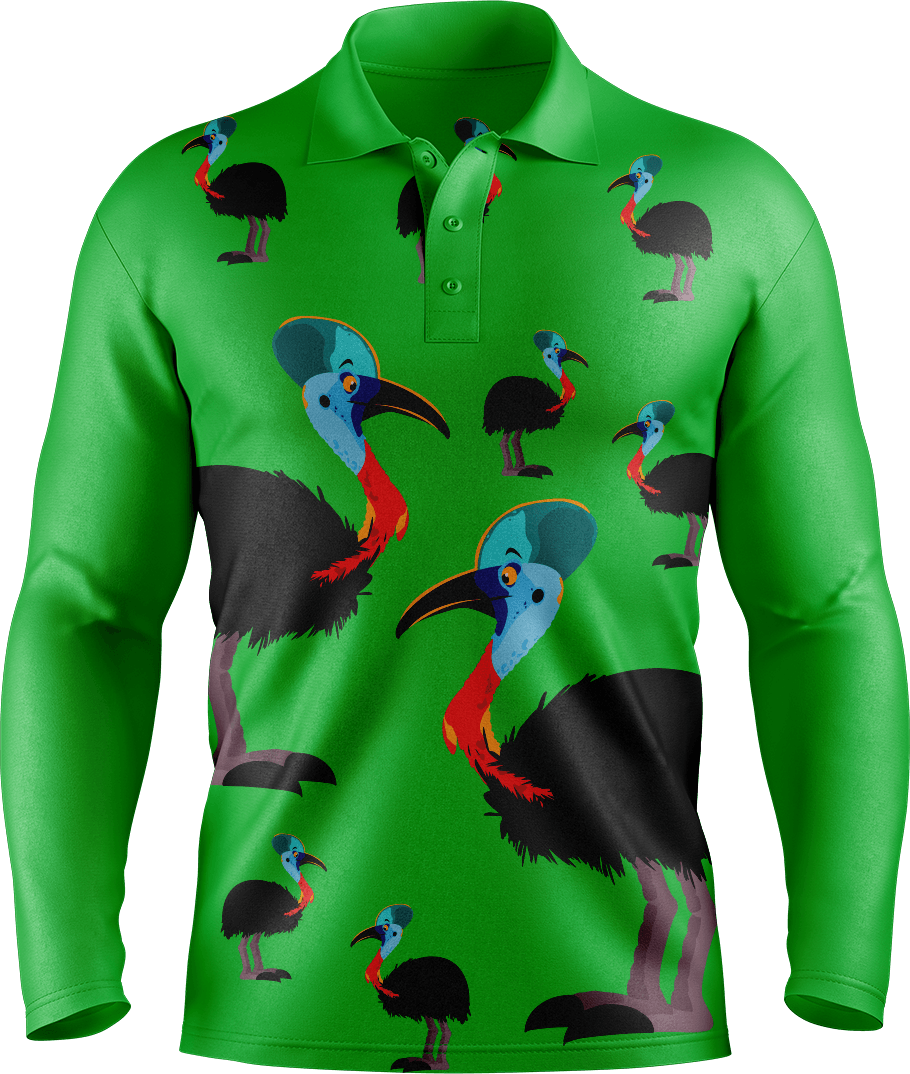 Casanova Cassowary Men's Polo. Long or Short Sleeve - fungear.com.au