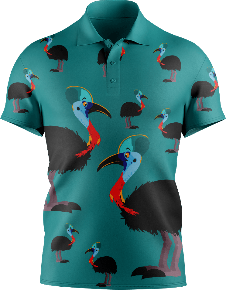 Casanova Cassowary Men's Short Sleeve Polo - fungear.com.au