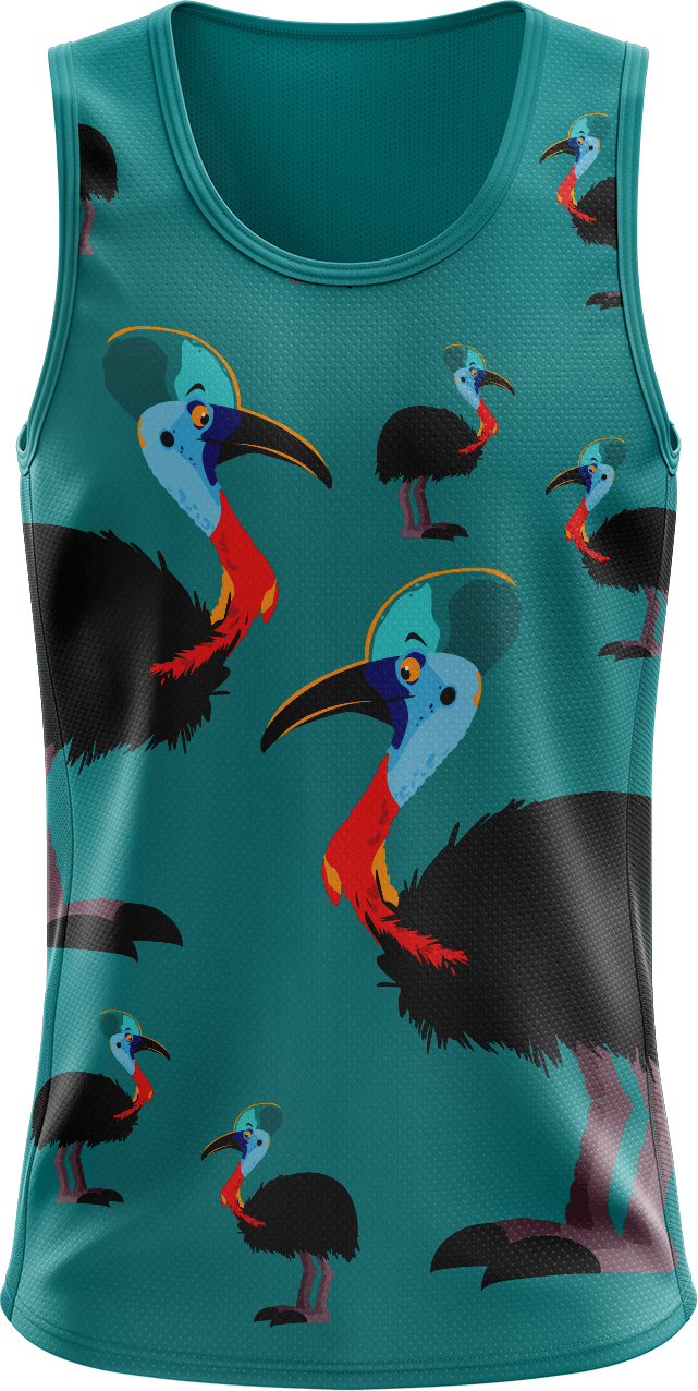 Casanova Cassowary Singlets - fungear.com.au