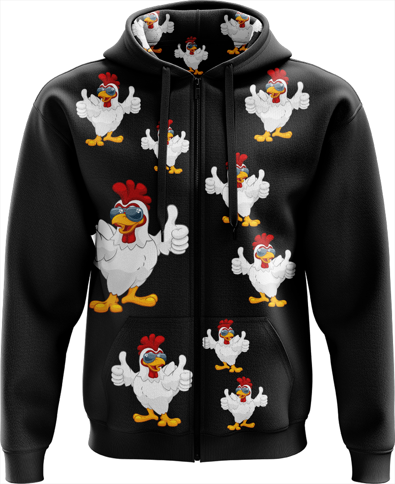 Cheeky Chook Full Zip Hoodies Jacket - fungear.com.au