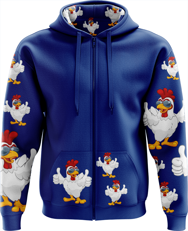 Cheeky Chook Full Zip Hoodies Jacket - fungear.com.au
