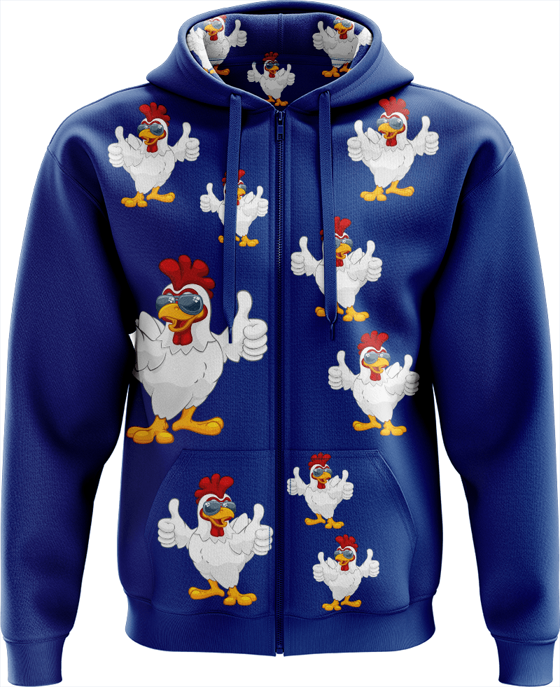 Cheeky Chook Full Zip Hoodies Jacket - fungear.com.au