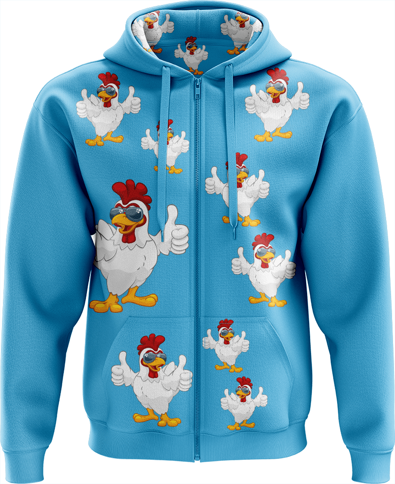 Cheeky Chook Full Zip Hoodies Jacket - fungear.com.au