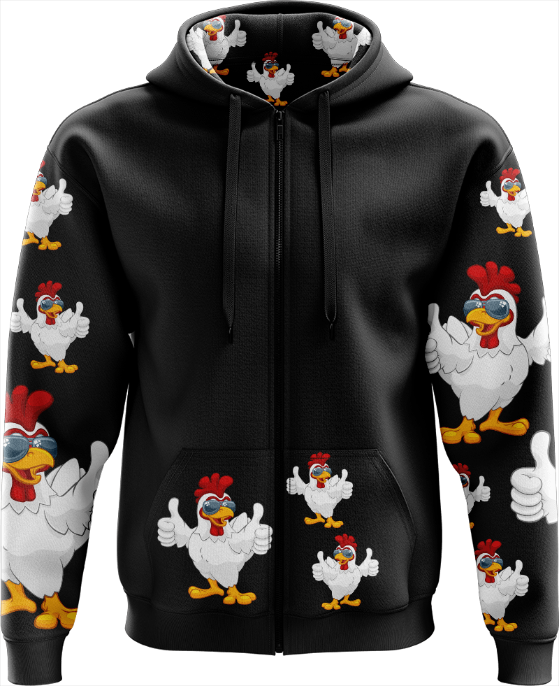 Cheeky Chook Full Zip Hoodies Jacket - fungear.com.au