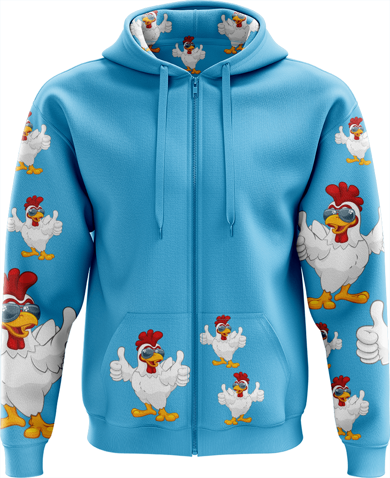 Cheeky Chook Full Zip Hoodies Jacket - fungear.com.au