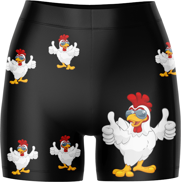 Cheeky Chook Ladies Gym Shorts - fungear.com.au