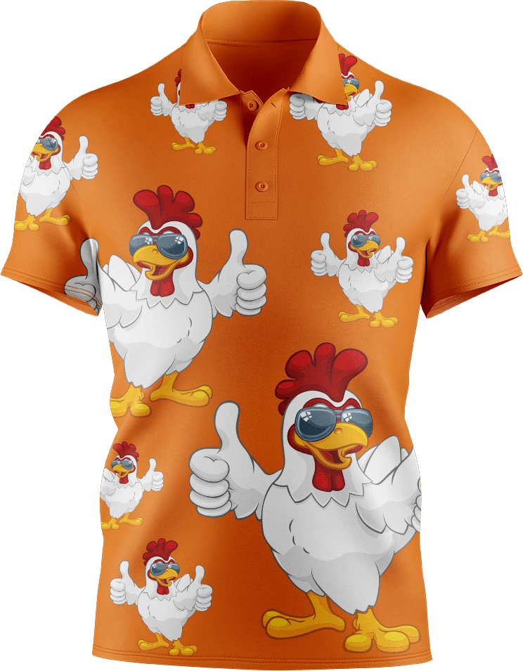 Cheeky Chook Men's Short Sleeve Polo - fungear.com.au