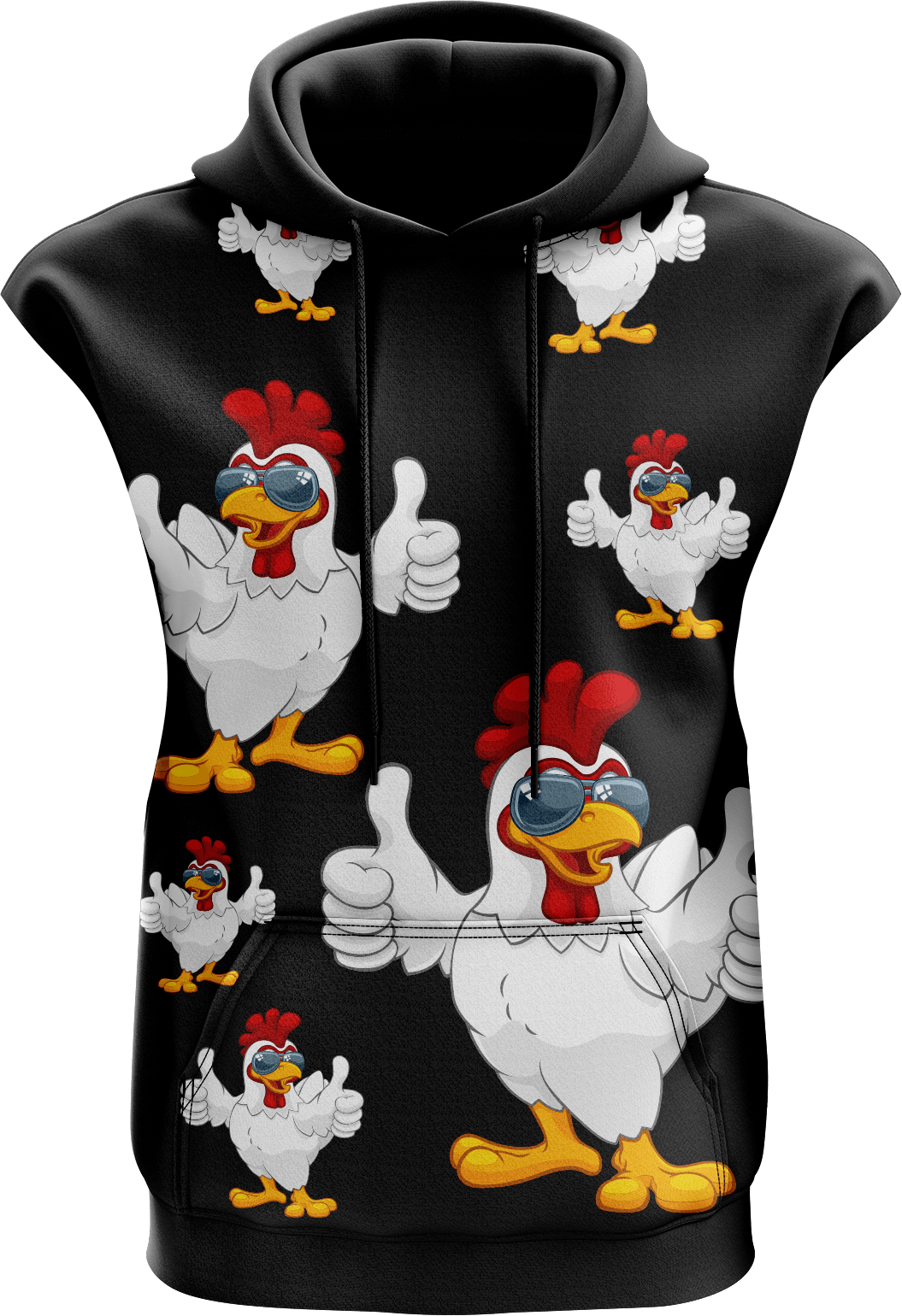 Cheeky Chook Sleeveless Hoodie - fungear.com.au