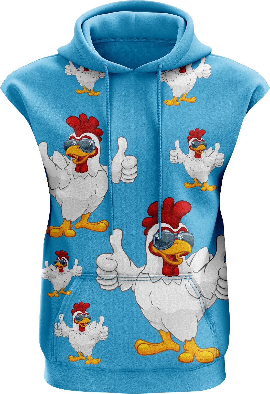 Cheeky Chook Sleeveless Hoodie - fungear.com.au