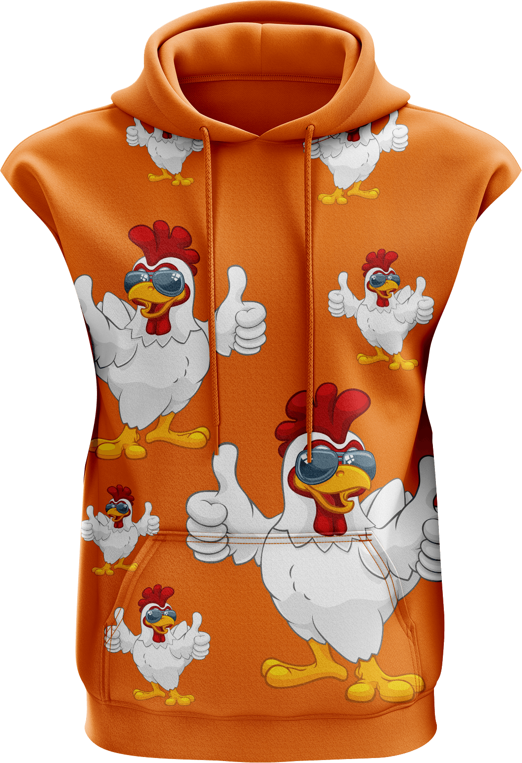 Cheeky Chook Sleeveless Hoodie - fungear.com.au