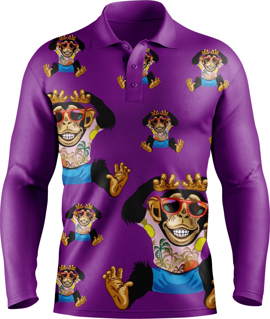 Cheeky Monkey Men's Polo. Long or Short Sleeve - fungear.com.au