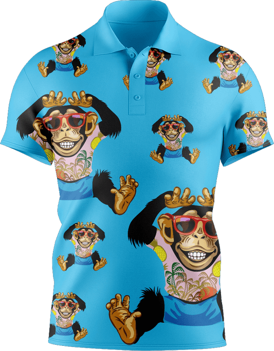 Cheeky Monkey Men's Short Sleeve Polo - fungear.com.au