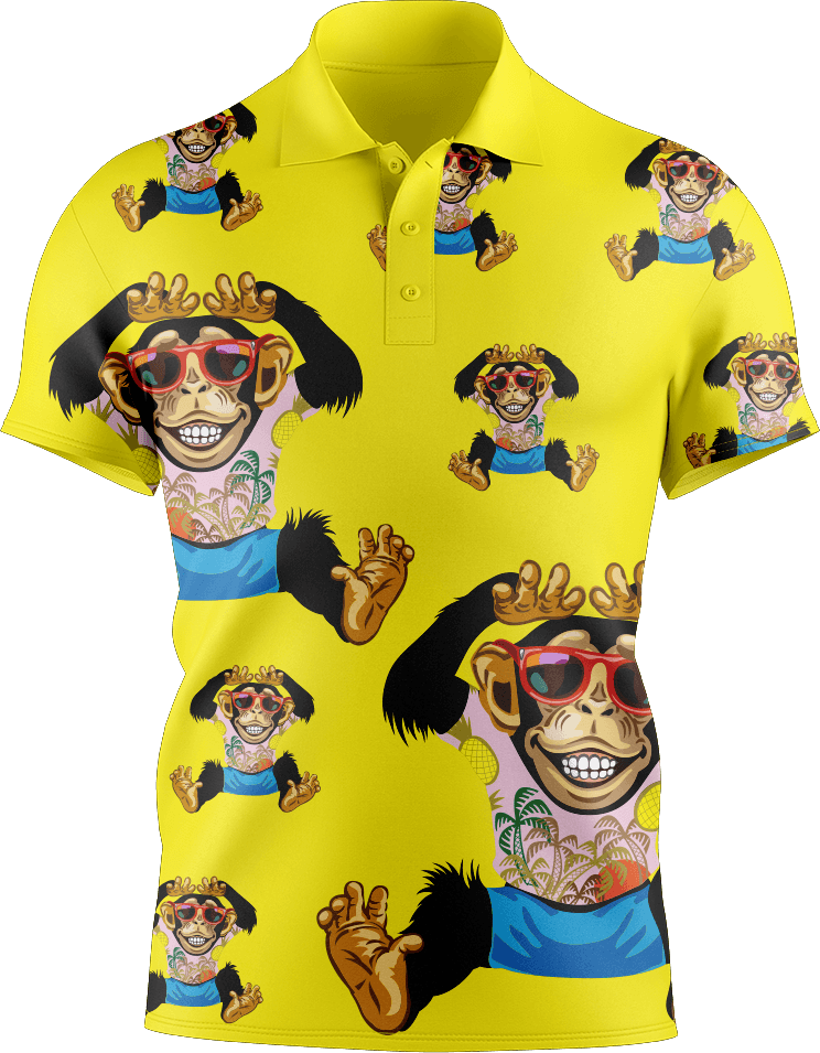 Cheeky Monkey Men's Short Sleeve Polo - fungear.com.au