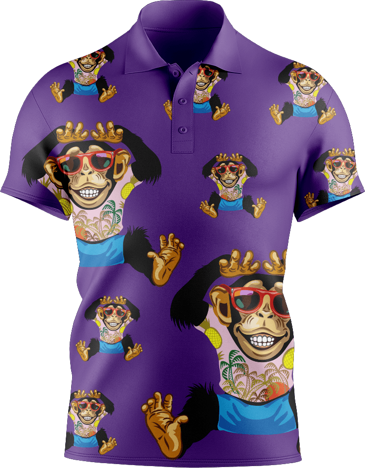 Cheeky Monkey Men's Short Sleeve Polo - fungear.com.au