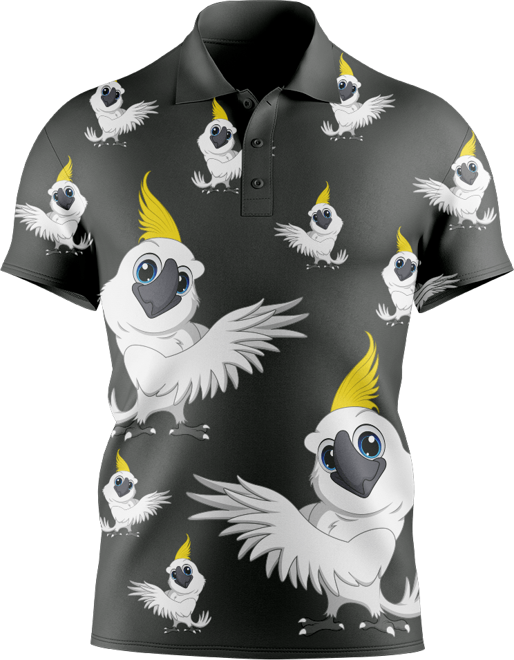 Cockatoo Men's Short Sleeve Polo - fungear.com.au