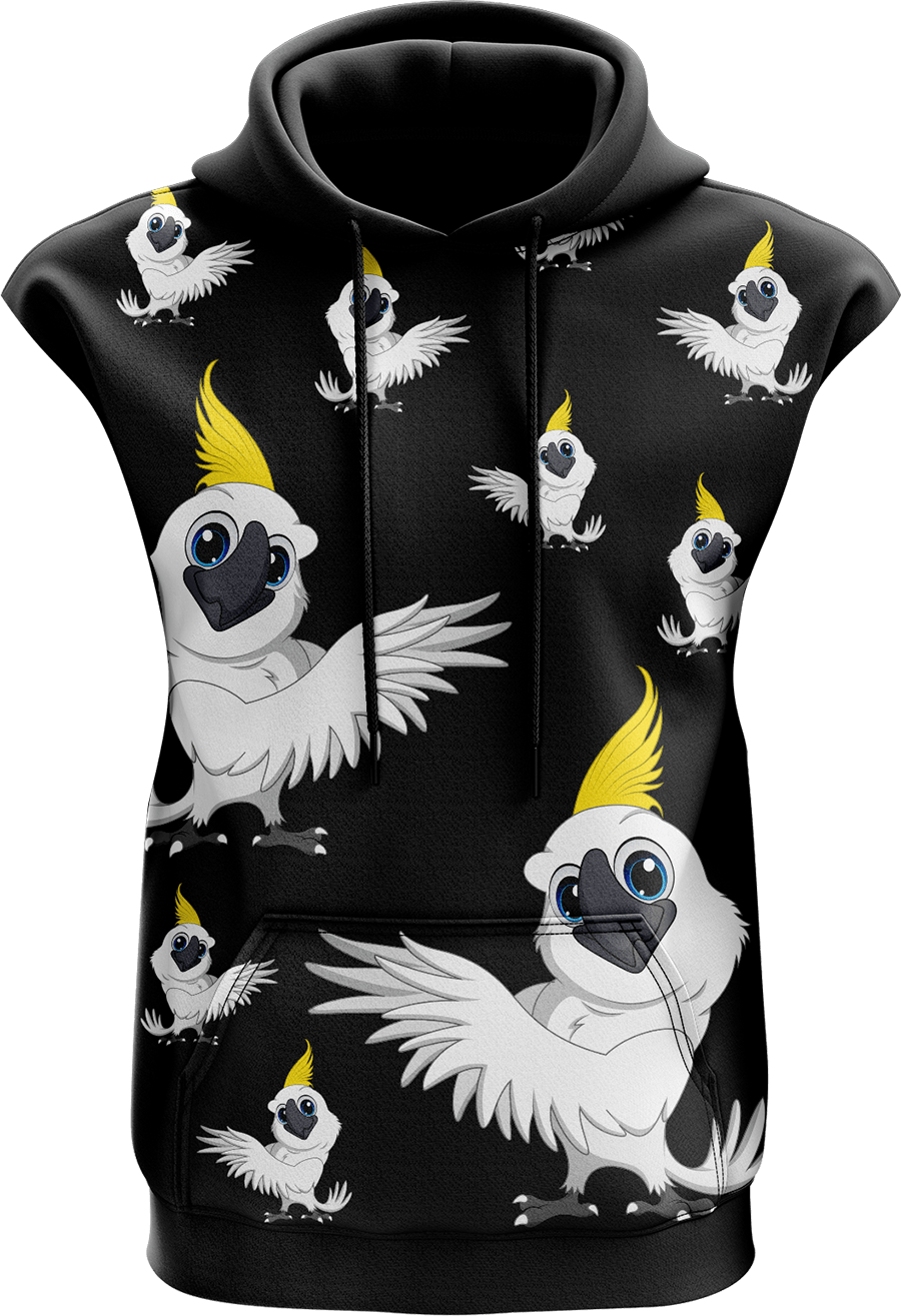 Cool Cockatoo Sleeveless Hoodie - fungear.com.au