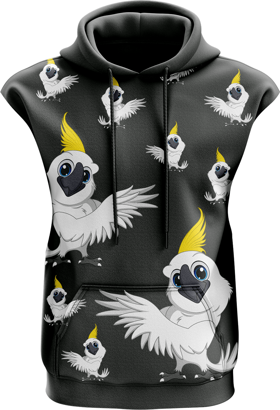Cool Cockatoo Sleeveless Hoodie - fungear.com.au