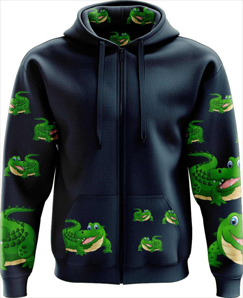 Crazy Croc Full Zip Hoodies Jacket - fungear.com.au