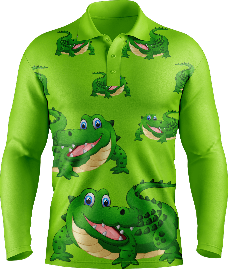 Crazy Croc Men's Polo. Long or Short Sleeve - fungear.com.au