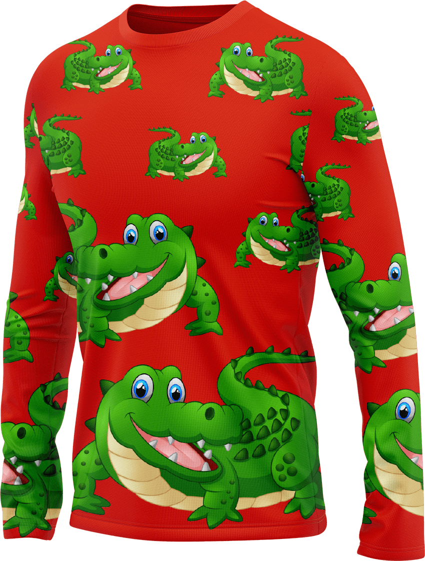 Crazy Croc Rash T-Shirt Long Sleeve - fungear.com.au