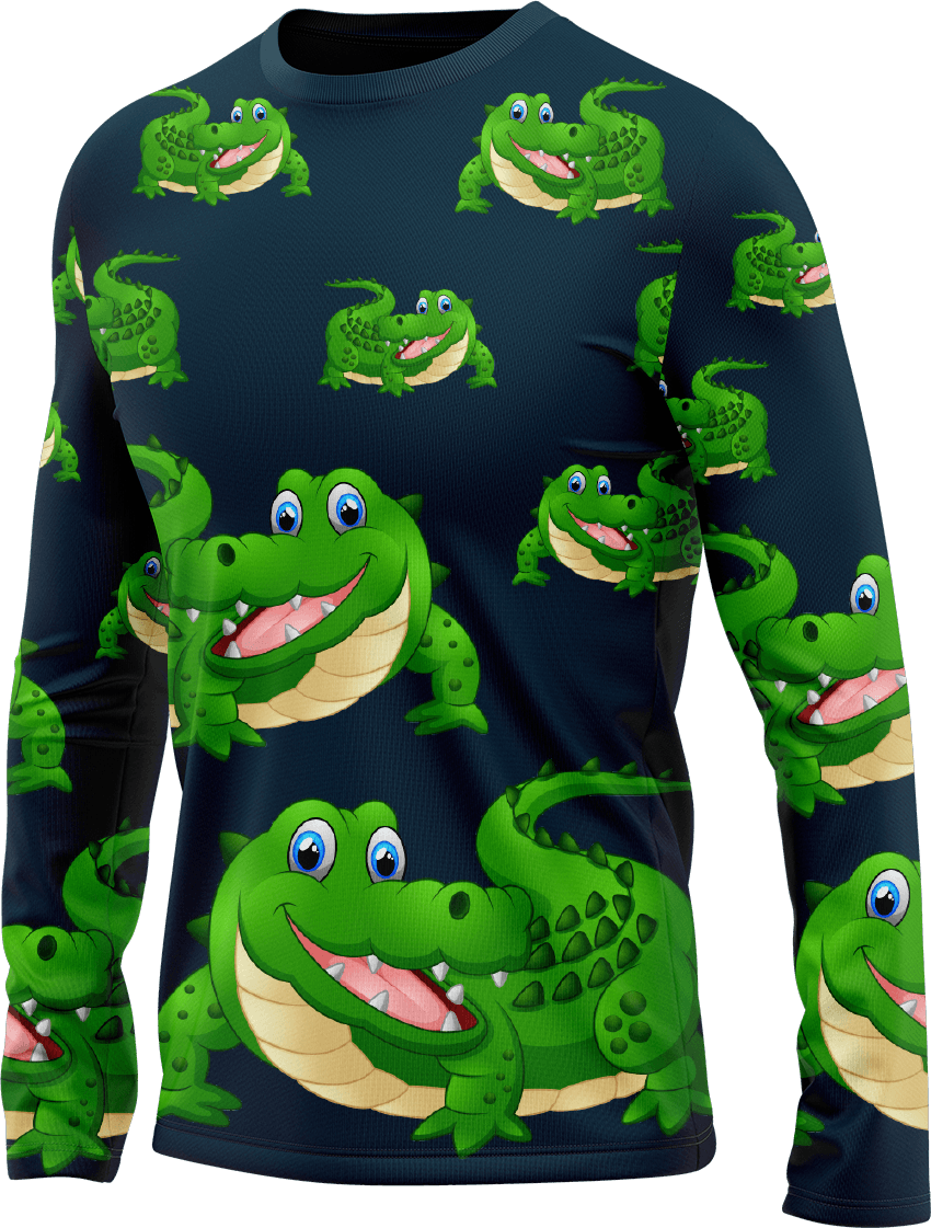 Crazy Croc Rash T-Shirt Long Sleeve - fungear.com.au