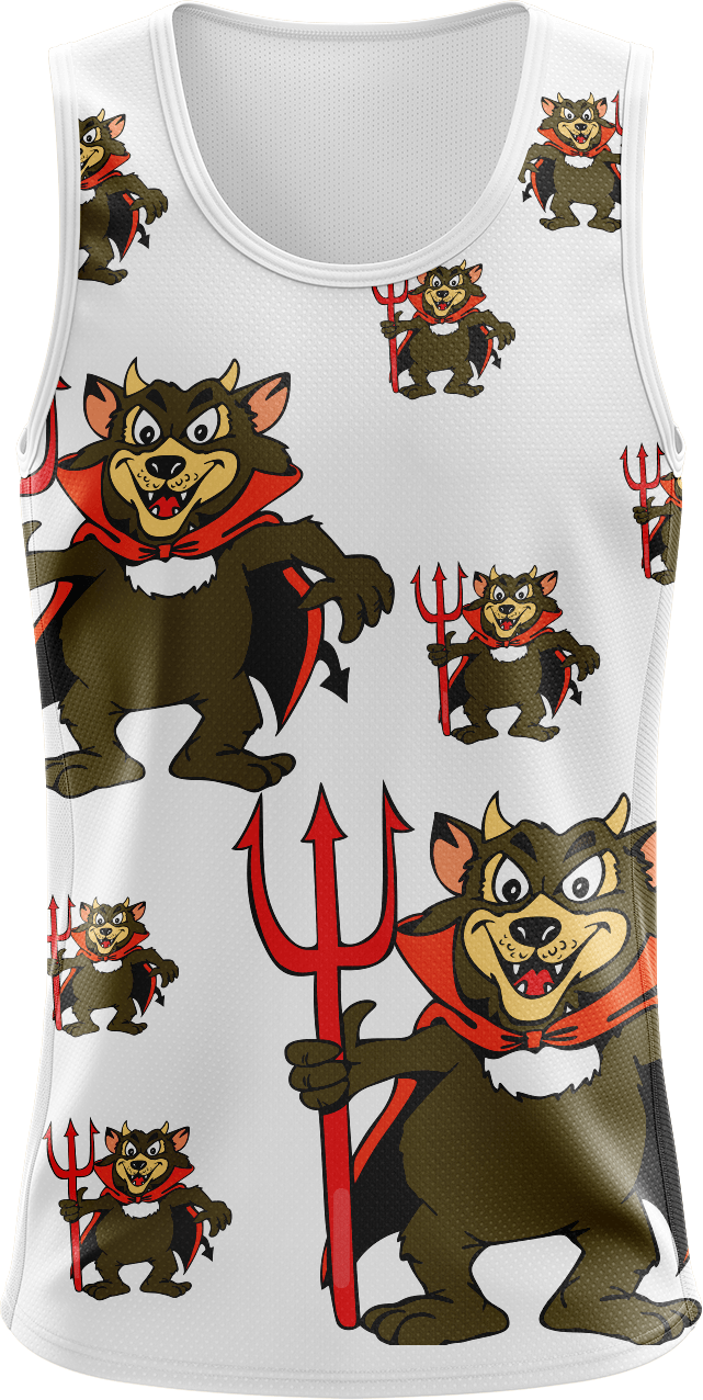 Devil Wears Fungear Singlets - fungear.com.au