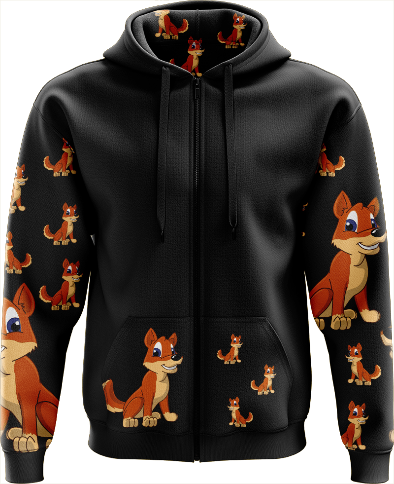 Dizzie Dingo Full Zip Hoodies Jacket - fungear.com.au