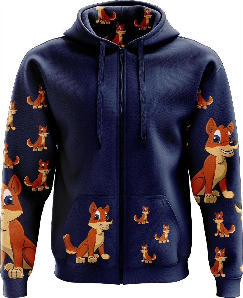 Dizzie Dingo Full Zip Hoodies Jacket - fungear.com.au