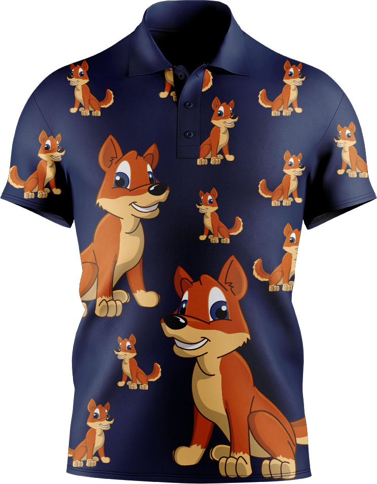 Dizzie Dingo Men's Short Sleeve Polo - fungear.com.au