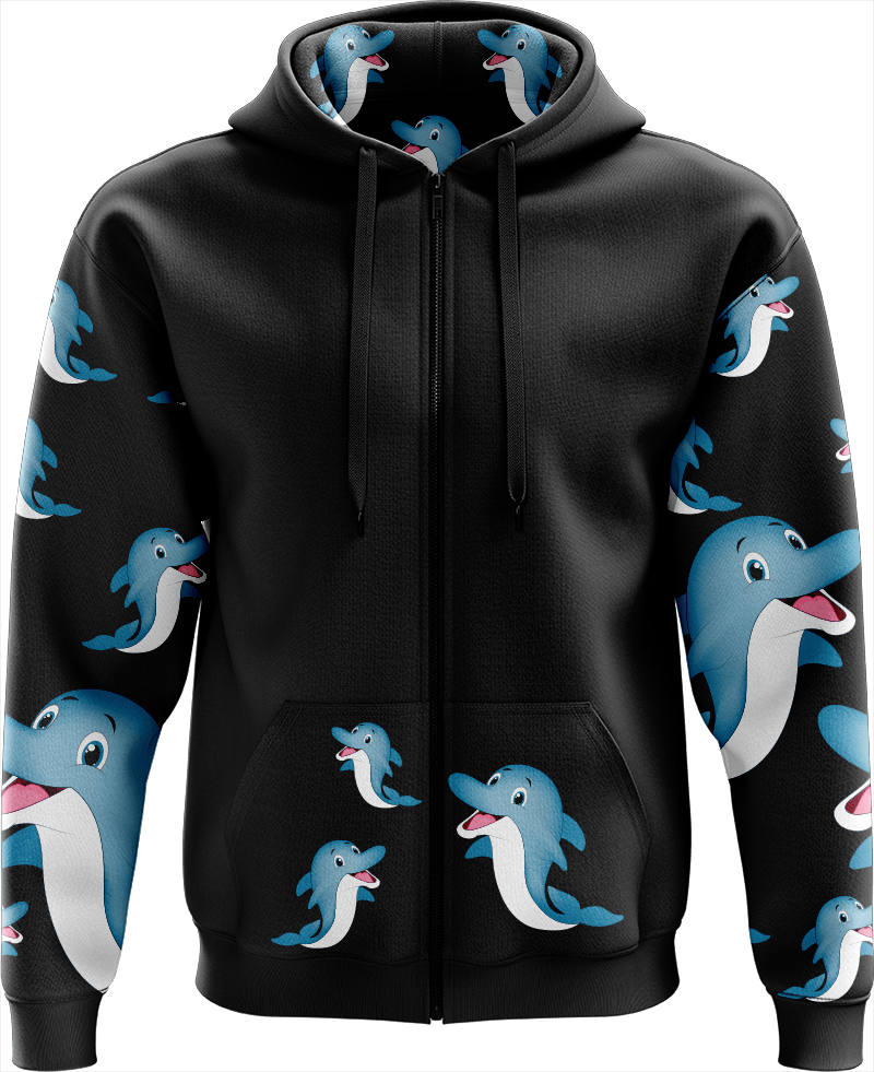 Dolphin Full Zip Hoodies Jacket - fungear.com.au