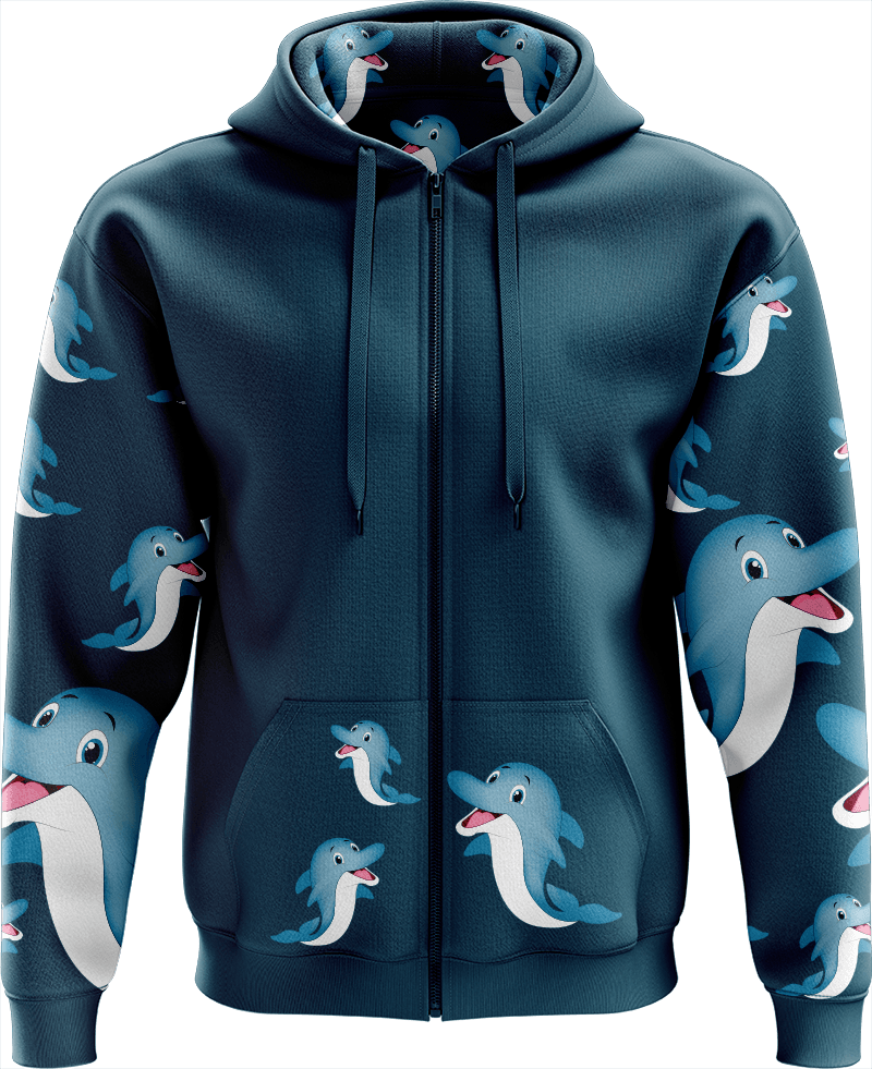 Dolphin Full Zip Hoodies Jacket - fungear.com.au