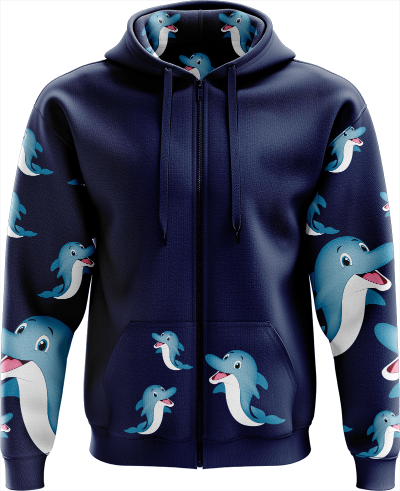 Dolphin Full Zip Hoodies Jacket - fungear.com.au