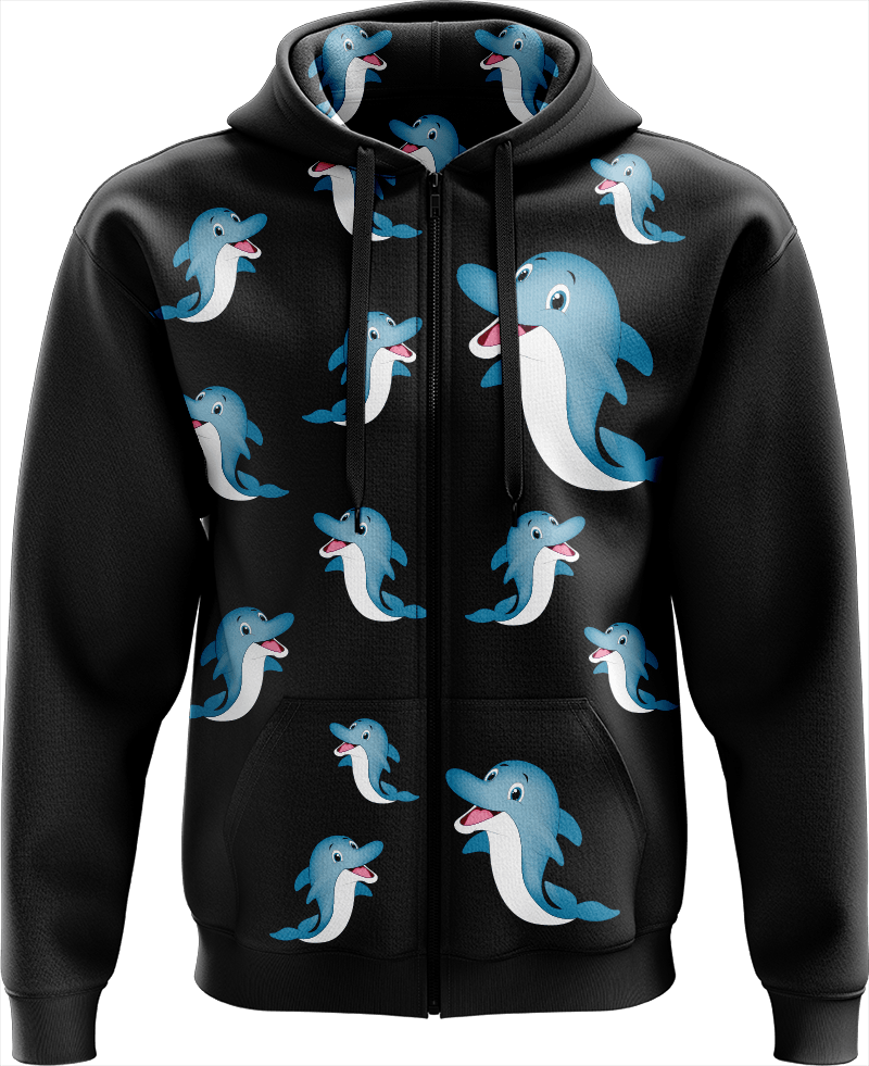 Dolphin Full Zip Hoodies Jacket - fungear.com.au