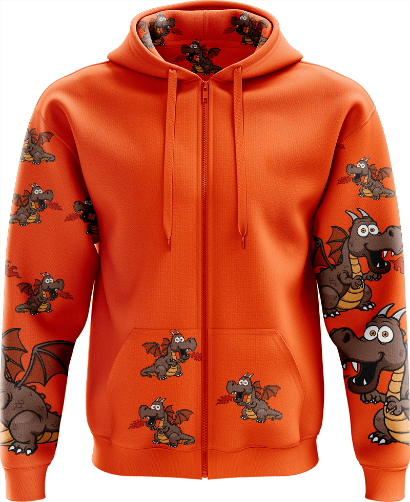 Dopey Dragon Full Zip Hoodies Jacket - fungear.com.au