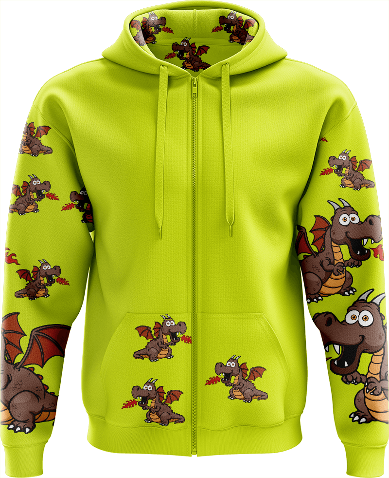 Dopey Dragon Full Zip Hoodies Jacket - fungear.com.au