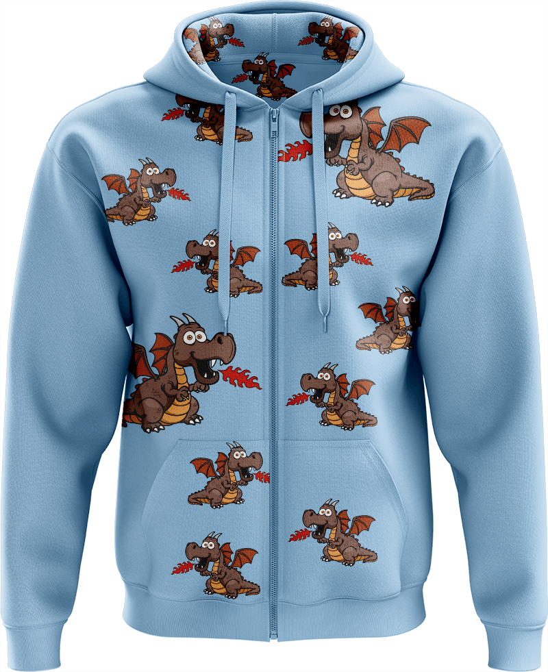 Dopey Dragon Full Zip Hoodies Jacket - fungear.com.au