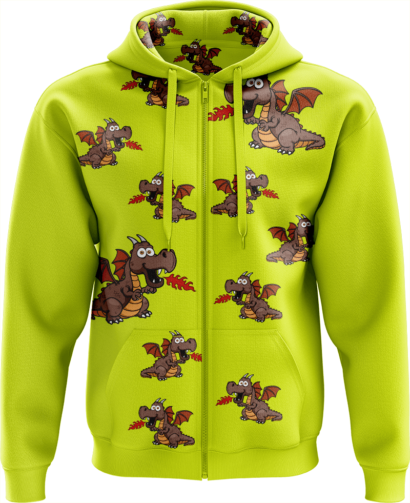 Dopey Dragon Full Zip Hoodies Jacket - fungear.com.au