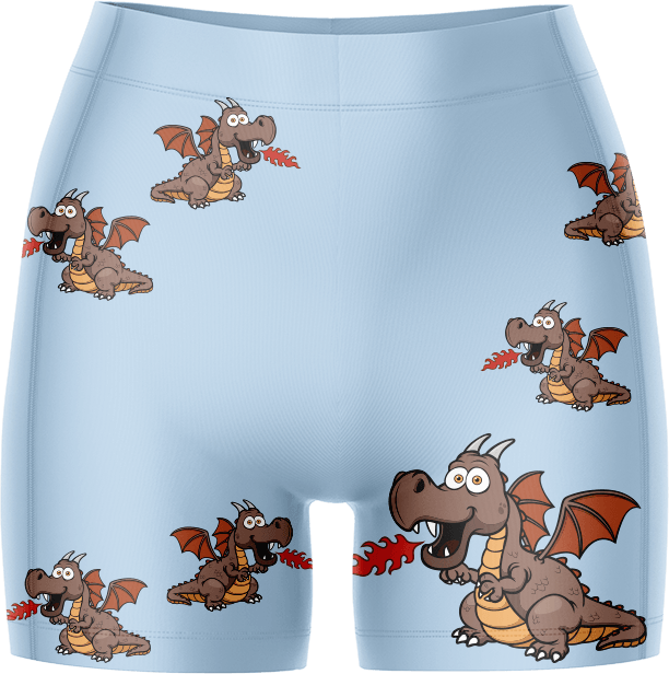 Dopey Dragon Ladies Gym Shorts - fungear.com.au