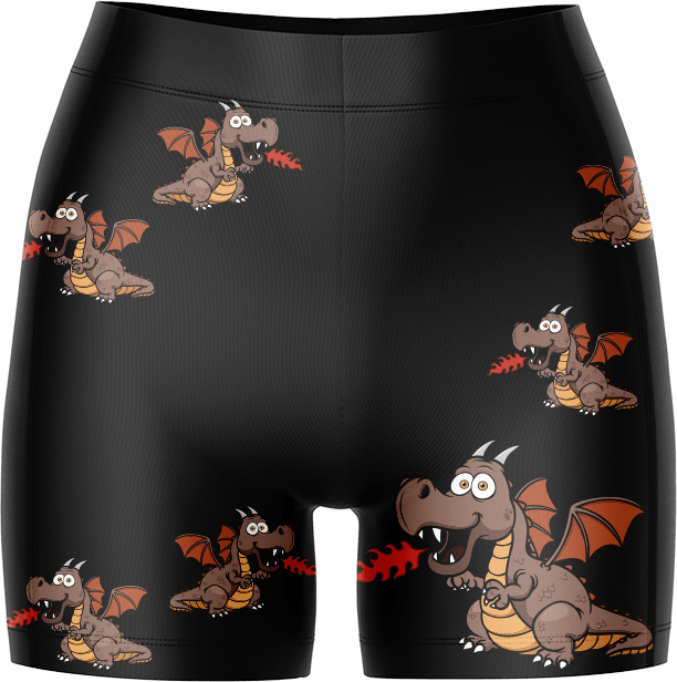 Dopey Dragon Ladies Gym Shorts - fungear.com.au
