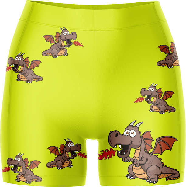 Dopey Dragon Ladies Gym Shorts - fungear.com.au