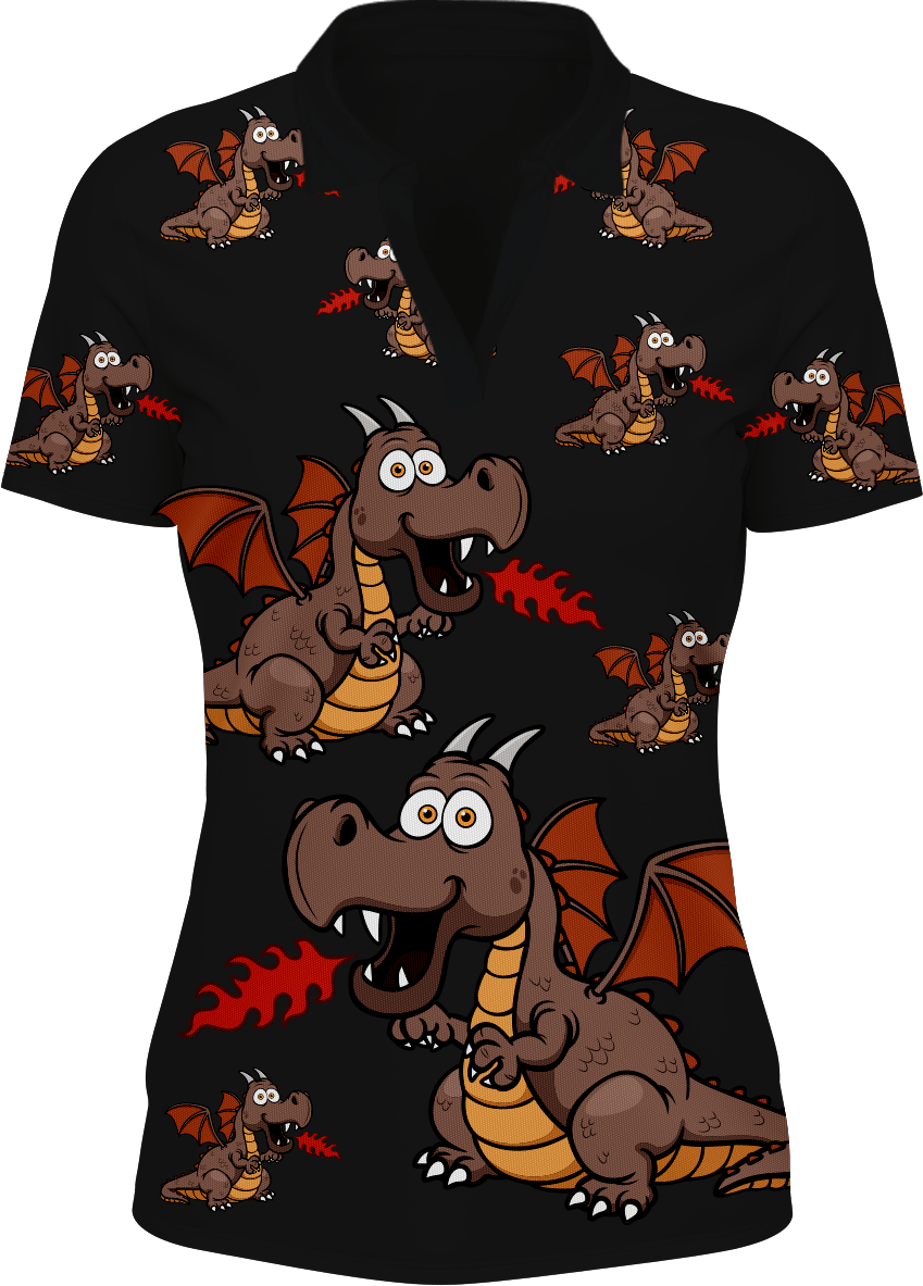 Dopey Dragon Women's Polo - fungear.com.au