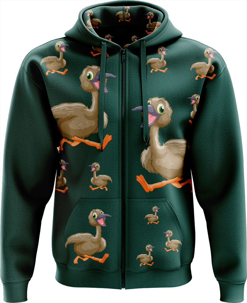 Effie Emu Full Zip Hoodies Jacket - fungear.com.au