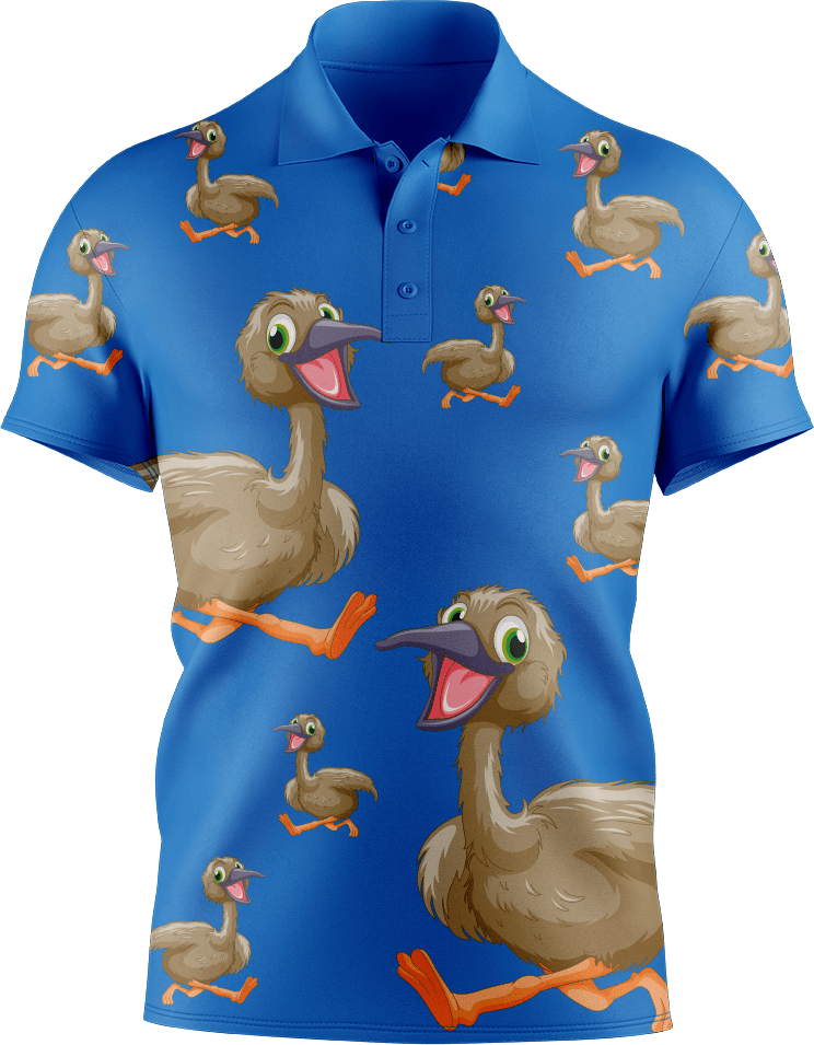 Effie Emu Men's Short Sleeve Polo - fungear.com.au